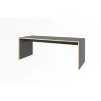 müller möbelwerkstätten banc/table d'appoint bridge one - cpl carbone avec bord en contreplaqué de bouleau