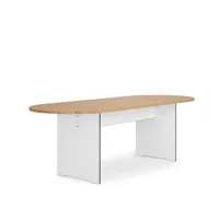 conmoto riva vario table ronde xl wood kambala - blanc