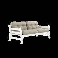 karup design step sofa - 914 linen - karup105whitelacquered