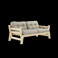 karup design step sofa - 914 linen - karup101clearlacquered