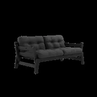 karup design step sofa - 734 dark grey - 202 black lacquered
