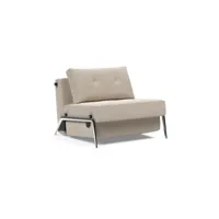 innovation living fauteuil convertible cubed 90 - blida sand grey
