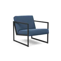 innovation living fauteuil avec accoudoirs vikko - bouclé blue