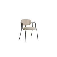 woud chaise frame dining - beige/black