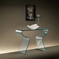 table console en verre charlotte par prospero rasulo pour fiam