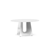 table ronde en aluminium bentz 140 white par jeff miller