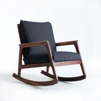 fauteuil à bascule en bois de noyer momento par dale italia