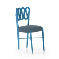 chaises ponti 969 en hêtre teinté bleu clair lot de quatre par gio ponti pour bbb italia