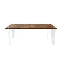 table avec plateau en bois de noyer plaqué sospeso