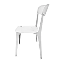 chaise en aluminium eura blanche de denis santachiara pour cyrcus design