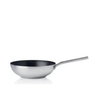 poêle en acier inoxydable stile wok par pininfarina pour mepra