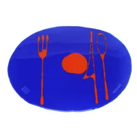 set de table table-mates bleu clair lot de six par gaetano pesce pour fish design