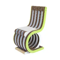 chaise en carton twist vert lime