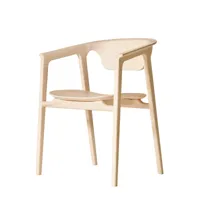 chaise avec accoudoirs en bois de frêne duna par cono studio pour dale italia