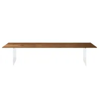 table avec plateau en bois de noyer massif sospeso