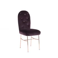 chaise en velours rembourrée ttemic de matteo cibic