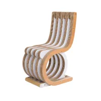 chaise en carton twist bois de chêne