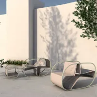 fauteuil d'extérieur en métal flip de salomé hazan