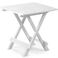 table d'appoint de jardin blanche 45x43x50cm pliable