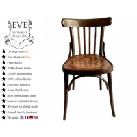 vintage français bistrot en bois courbé brun naturel de cuisine chaise présentoir siège accessoire vers 1920-1930/eve france