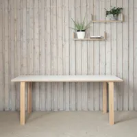 bureau scandinave fait main en contreplaqué de bouleau - table blanche contemporaine pour la maison, le bureau et salle à manger, tailles