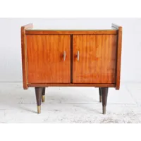 ensemble de table nuit du milieu siècle deux, en bois, vintage, meubles des années 60, d'occasion