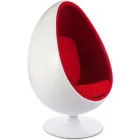 fauteuil egg ovale - rouge