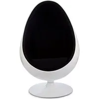 fauteuil egg ovale - noir
