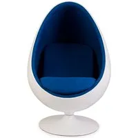 fauteuil egg ovale - bleu