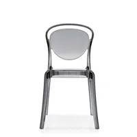 chaise design calligaris la parisienne polycarbonate grise fumée