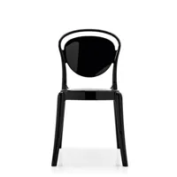 chaise design calligaris la parisienne polycarbonate noire opaque
