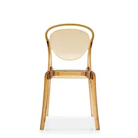 chaise design calligaris la parisienne polycarbonate orange