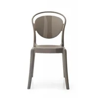 chaise design calligaris la parisienne polycarbonate grise opaque