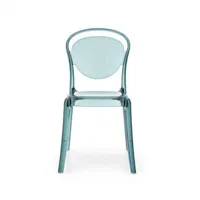 chaise design calligaris la parisienne polycarbonate turquoise