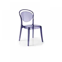 chaise design calligaris la parisienne polycarbonate violette