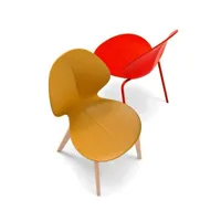 chaise design calligaris basil au piétement bois