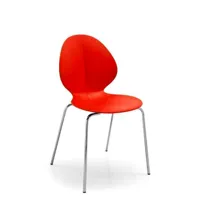 chaise design calligaris basil au piétement métal chromé