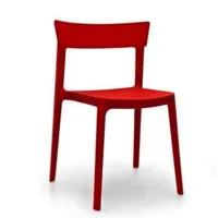 chaise design calligaris skin en plastique rouge