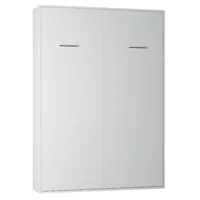 armoire lit escamotable smart-v2 blanc mat couchage 140*200 cm.
