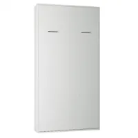 armoire lit escamotable smart-v2 blanc mat couchage 90 x 200 cm.