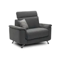 fauteuil empire tweed gris convertible ouverture express 70*195*12cm