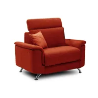 fauteuil empire tweed orange convertible ouverture express 70*195*12cm