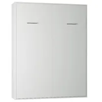 armoire lit escamotable smart-v2 blanc mat couchage 160*200 cm.