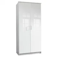 armoire cooper 2 portes largeur 91 coloris laquée blanc
