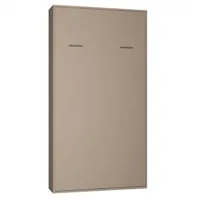 armoire lit escamotable smart-v2 taupe mat couchage 90*200 cm.