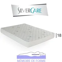 matelas à mémoire de forme nota silvercare épaisseur 18 cm dont 3 cm 50kg/m3 compatible canapé express express 180 cm