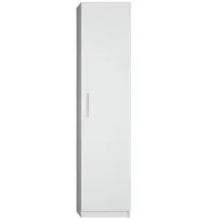 armoire de rangement avec grande porte coloris blanc mat largeur 50 cm
