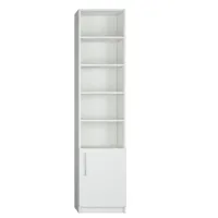 armoire de rangement avec grande niche + 1 petite porte coloris blanc mat largeur 50 cm