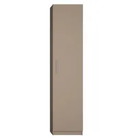armoire de rangement avec grande porte coloris taupe mat largeur 50 cm