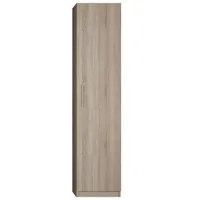 armoire de rangement avec grande porte coloris chêne naturel largeur 50 cm